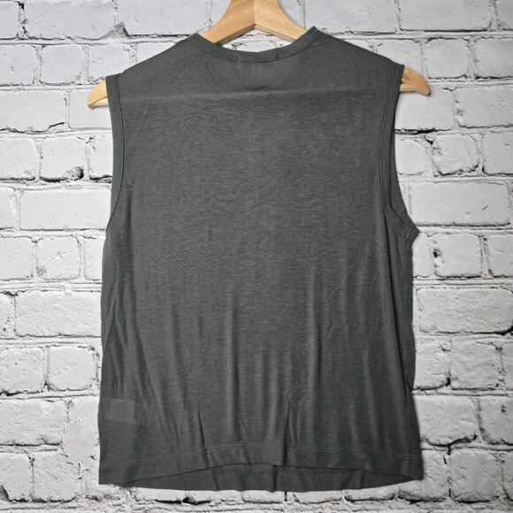 Agolde Nikita Tee Sleeveless Crew Neck Gray Soft Muscle Tshirt Tank Top Size M - Picture 6 of 8